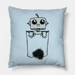 Pocket-Bot (with oil stain) Pillow
