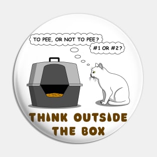 Think Outside the Box Funny Tshirt With Cat, Geeky Tshirt Men, Cat Tshirt Funny, Tshirt Gift Pin