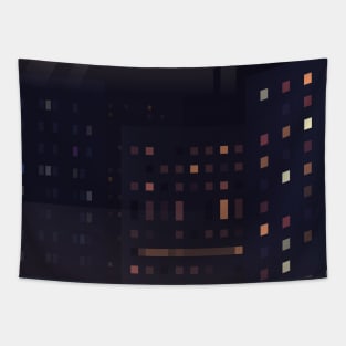 City Lights at Night Tapestry