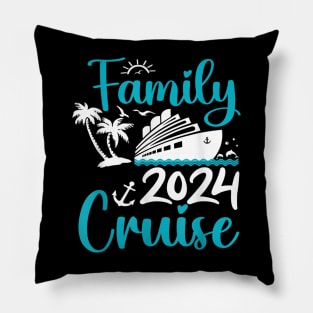 Cruise Family 2024 Squad Vacation Matching Family Group Pillow