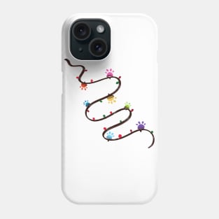 Christmas light made of colorful light bulbs Phone Case