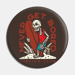 Skeleton Surfing Pin