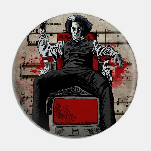 Sweeney Todd Pin by RG Illustration