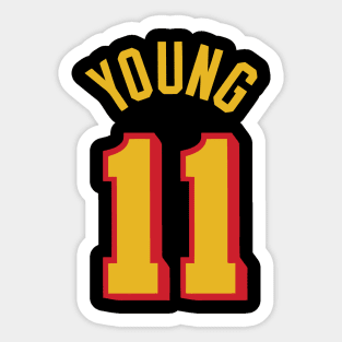 Trae Young Cartoon Style City Style Jersey Sticker for Sale by rayd3rd