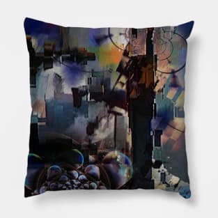 Glitch art effect Pillow