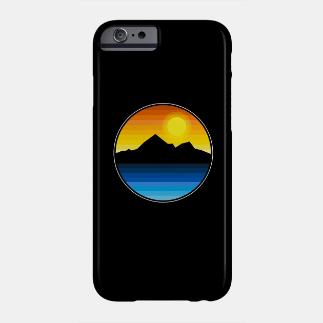 Synthwave Inspired Lakeside Mountain