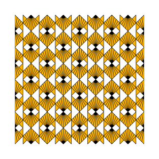 Art Deco Pattern no 91 - Yellow - Geometric Motifs T-Shirt