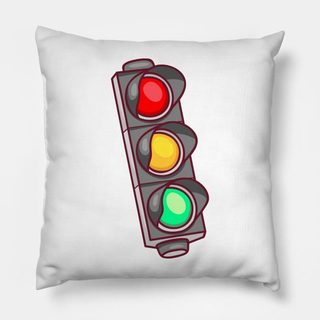 Elegant Traffic Light Pillow by Islanr