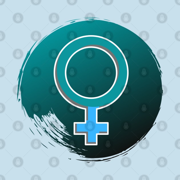 Female Symbol – Blue and Green by KoreDemeter14