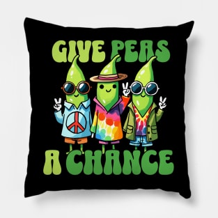 Give Peas a Chance Hippy Peace Pillow