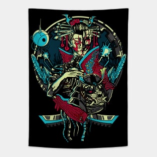 Cyborg Samurai Tapestry