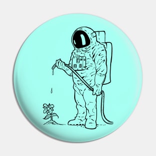 Gardening Astronaut Pin