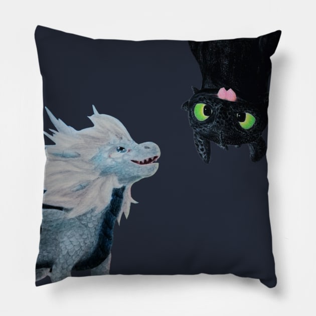 Zym and Toothless Crossover Pillow by Lycoris ArtSpark