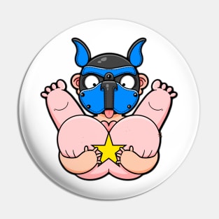 Gay Blue Pup Bum Squeeze Pin