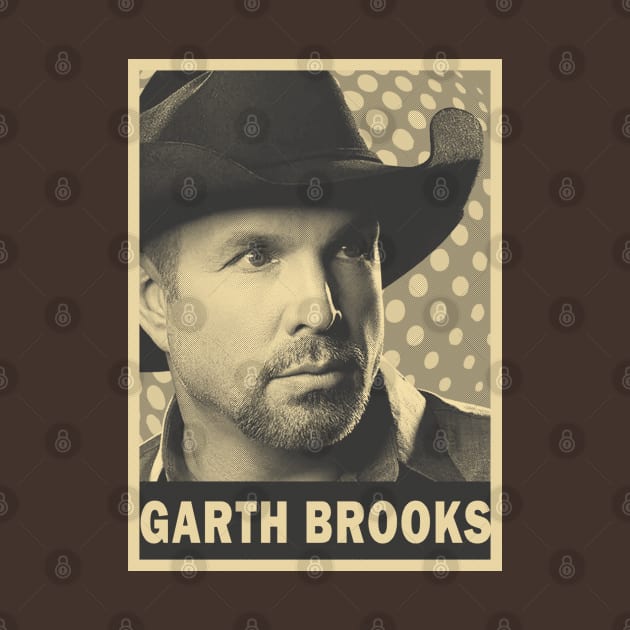 brown cream Garth Brooks by oeyadrawingshop