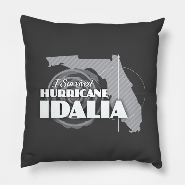 I Survived Hurricane Idalia Pillow by Dale Preston Design