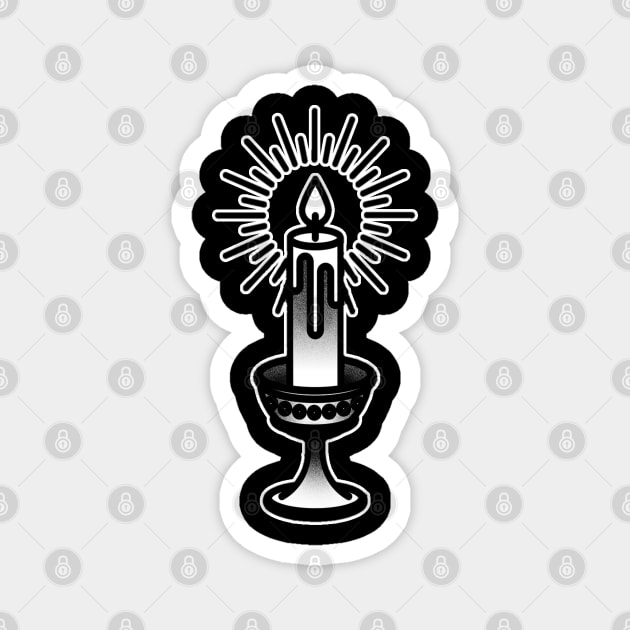 Candle Tattoo design Magnet by Jahaziel Sandoval