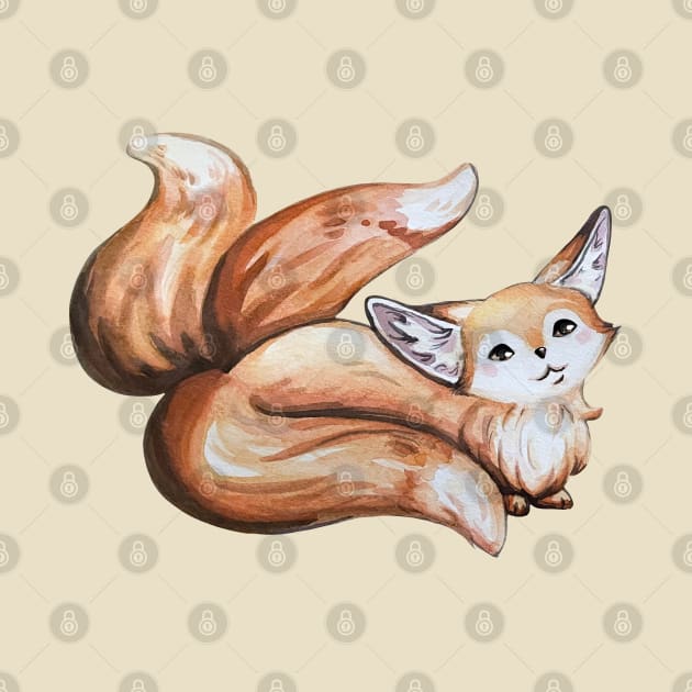 Fennec Fox Kitsune by Lady Lilac