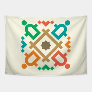 Group of People Abstract Pattern Social Boutique Art Pattern Tapestry