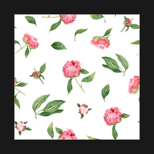 Romantic watercolor Peonies T-Shirt