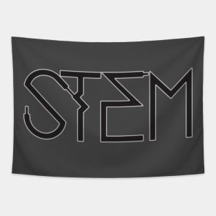 STEM blurry black Tapestry