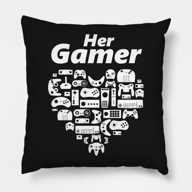 GamerLoveHer Pillow by HillStoneCreations