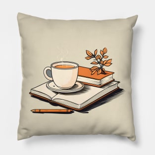 This charming mug combines two beloved pastimes - reading and sipping coffee. Crafted with care, it's the ideal vessel for cozying up with your favorite book and a steaming cup of your preferred brew. Pillow