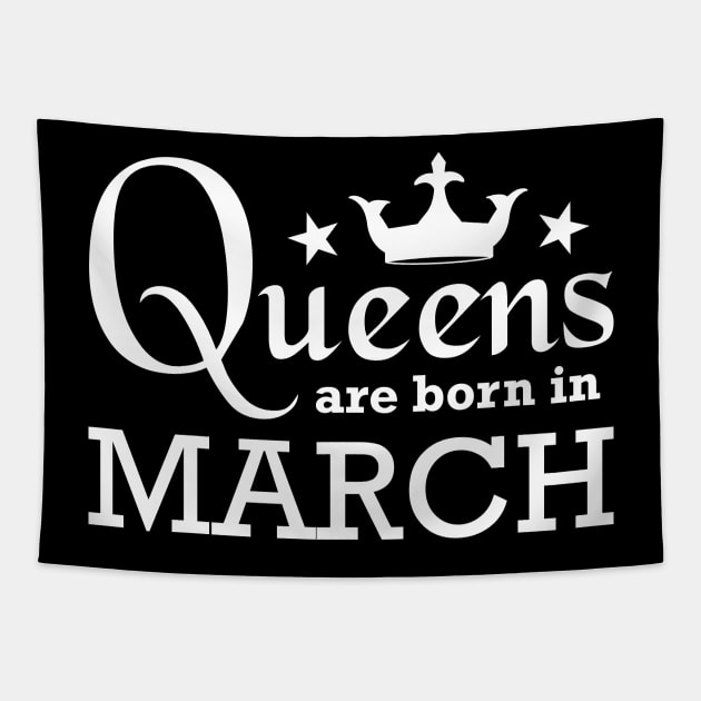 Queens are born in March Tapestry by RockyDesigns