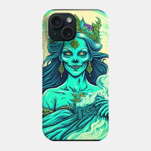 "Psychedelic Haunts: Unique and Colorful Halloween Horrors" Phone Case