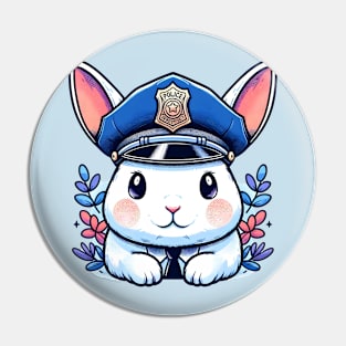 rabbit police Pin