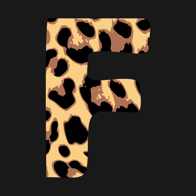 Letter F Initial Cheetah Monogram Sticker by Asilynn