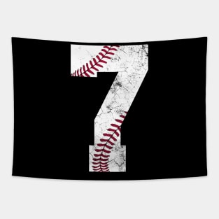 Kids 7th Birthday Shirt Baseball Boys Kids Seven 7 Seventh Gift Tapestry