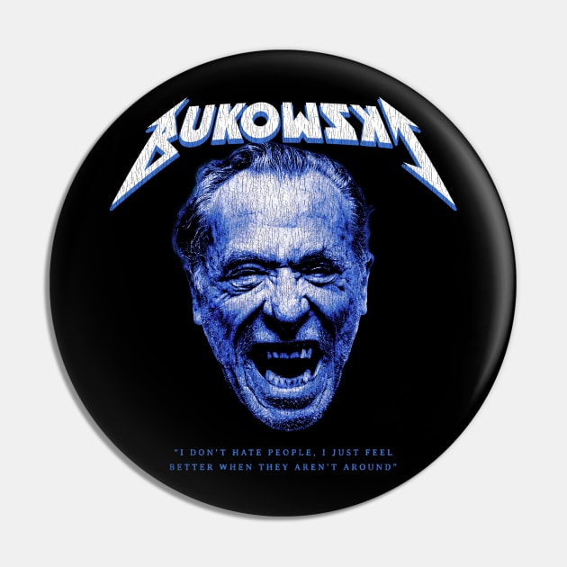 Charles Bukowski Rock Vintage Pin by demarsi anarsak