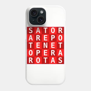 Red Checkered Sator Square Phone Case