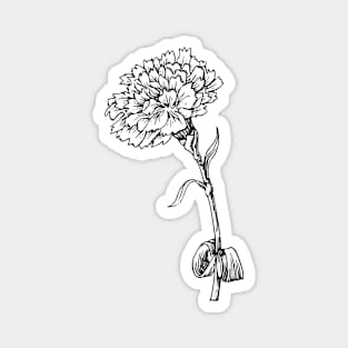 aesthetic minimalist hand drawn flower Magnet