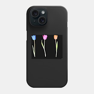 Three Colored Tulips Phone Case