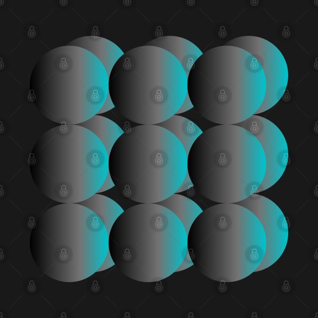 Gradient Cyan Blue Spheres by 1001Kites