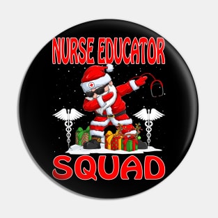 Christmas Nurse Educator Squad Reindeer Pajama Dabing Santa Pin