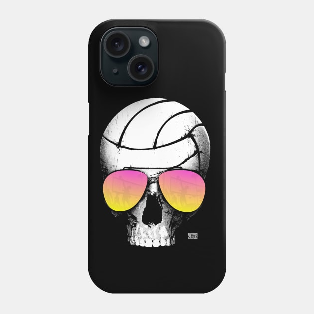 Volleyball Skull Wearing Pink Aviators Phone Case by cjboco