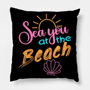 Beach, Colorful and Motivational Pillow