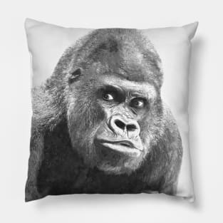 Black and White Gorilla Pillow