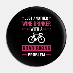 Wine Drinker Road Biking Pin