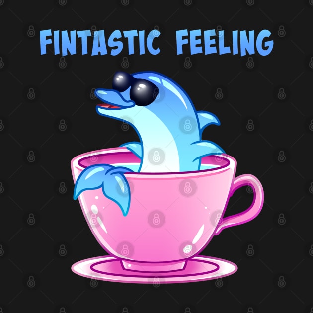 Fintastic Feeling Funny Dolphin by Dojaja