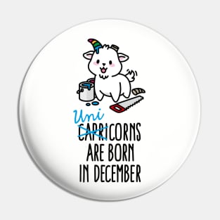 Capricorns are born in december unicorn Capricorn Pin