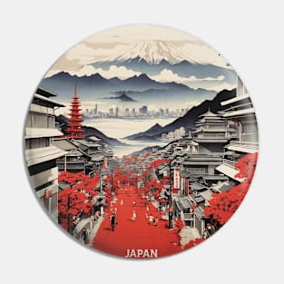 Inazawa Japan Vintage Poster Tourism Pin