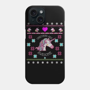 Unicorns are Magical Ugly Christmas Design Phone Case