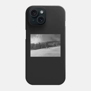 Storm over a winter forest Phone Case
