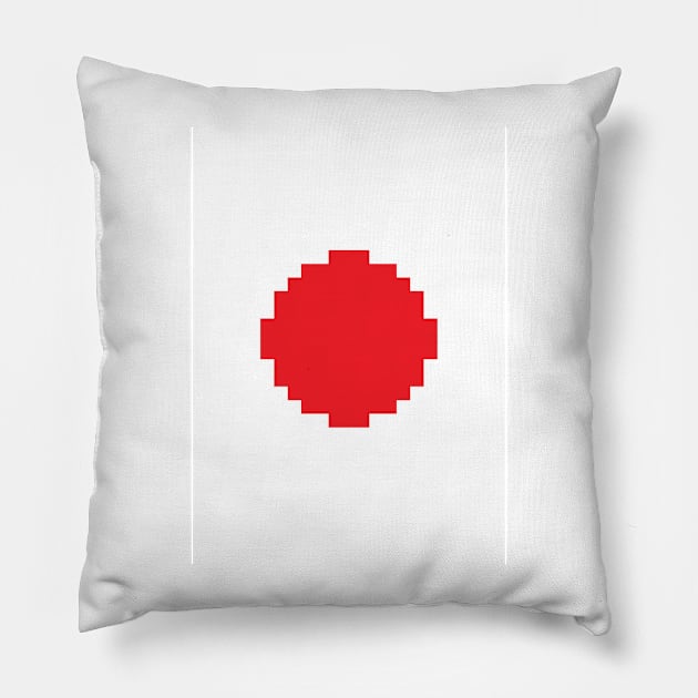 Japan Flag - Pixels Pillow by outofthepixel