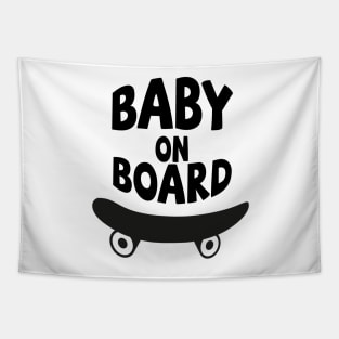 baby on skateboard Tapestry