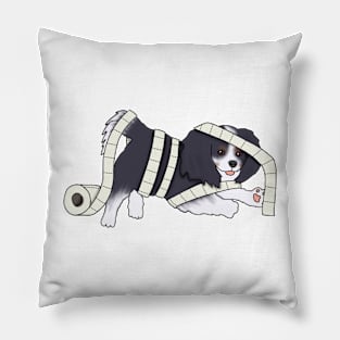 Toilet paper Dog Mummy (cavalier king charles spaniel) Pillow